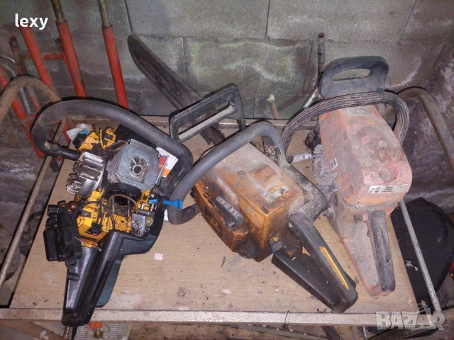  4 резачки за дърва – 2 Partner + 2 китайски – за части