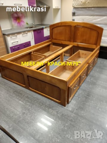 Спалня с 4 чекмеджета-МАСИВ в цвят, снимка 2 - Спални и легла - 35179656