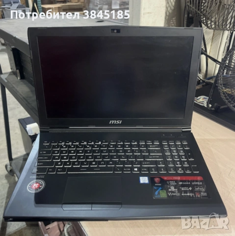 Геймърски лаптоп с повреда MSI MS-16J9 - GEFORCE GTX 1050 , Core i7-7700HQ