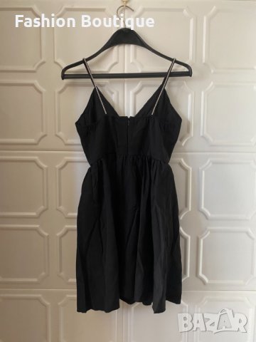 Черна разкроена рокля с камъни парти ХИТ, снимка 5 - Рокли - 39107547
