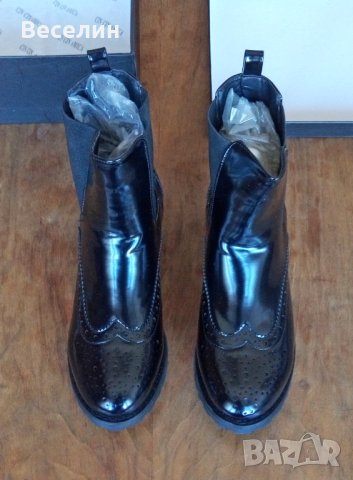 Чисто Нови Черни Дамски Боти Женски Зимни Обувки Ботуши Мода, снимка 3 - Дамски боти - 43411910