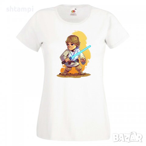 Дамска тениска Star Wars Luke Игра,Изненада,Подарък,Геймър,, снимка 3 - Тениски - 36789126