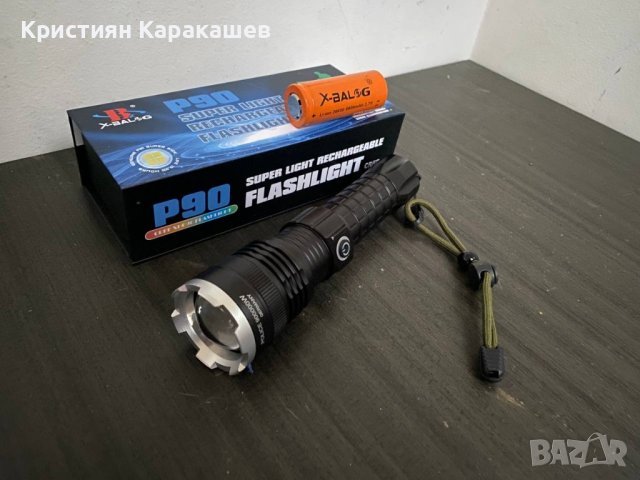 Мощен компактен фенер P90, 90 000lm, водоустойчив, снимка 5 - Къмпинг осветление - 43105116