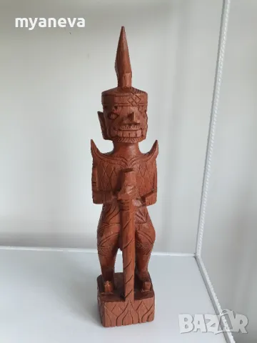 Vintage тайландска дърворезба на Якша , вид природен дух, снимка 3 - Статуетки - 50181268