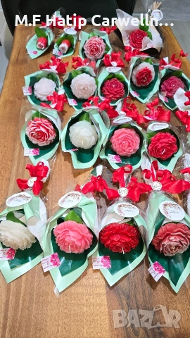 ръчно изработени сапунени рози🌹🌹🌹🎀, снимка 7 - Декорация за дома - 53422728