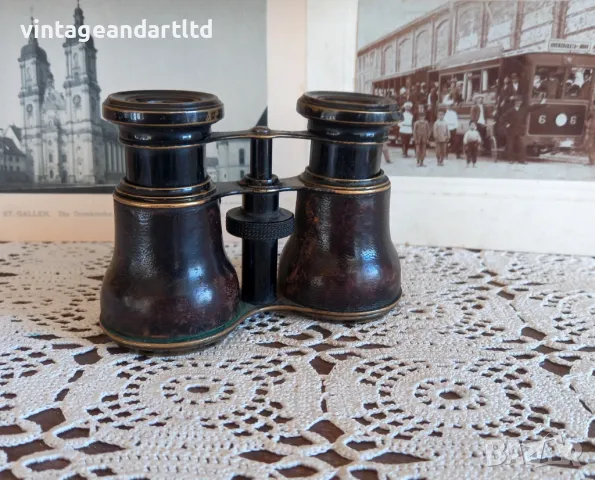 Антикварен бинокъл, запазен, работи