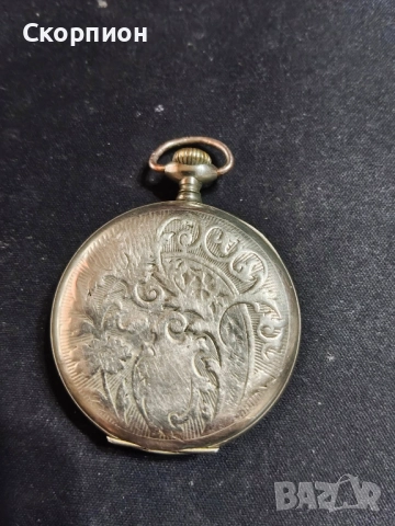 Швейцарски джобен часовник с посребрени капаци - REVUE - 17 РУБИНА, снимка 11 - Джобни - 47157361