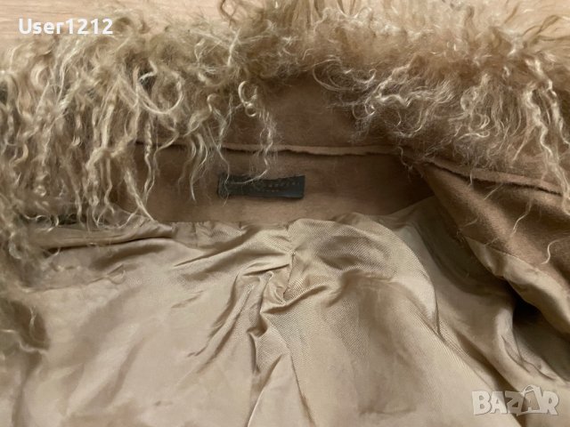 Дамско палто с кожа от Лама , снимка 3 - Якета - 43675231