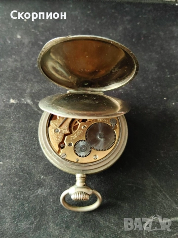 Френски джобен часовник с посребрени капаци - BREVET DEPOSE , снимка 9 - Джобни - 50501131