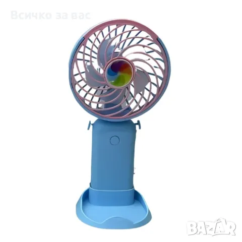 Цветен мини вентилатор с USB зареждане, снимка 4 - Вентилатори - 50395985