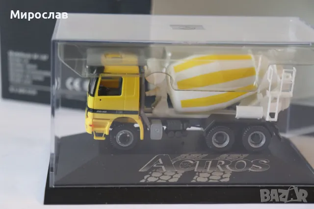 HERPA H0 1/87 MERCEDES BENZ ACTROS БЕТОНОВОЗ КАМИОН МОДЕЛ ТИР, снимка 3 - Колекции - 49977957