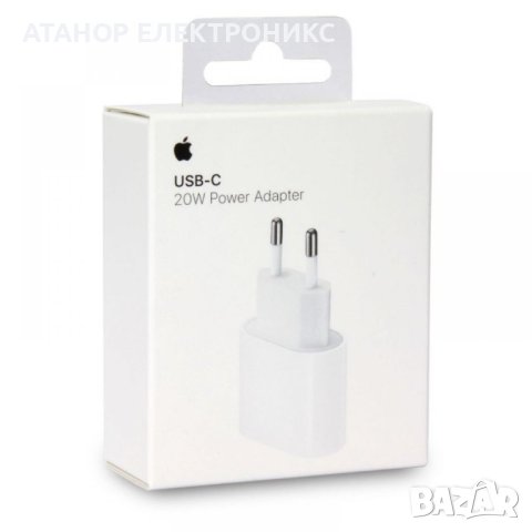 Apple - Оригинално  зарядно устройство Type-C, бързо зареждане, 20W - бяло , снимка 1 - Оригинални зарядни - 43758552