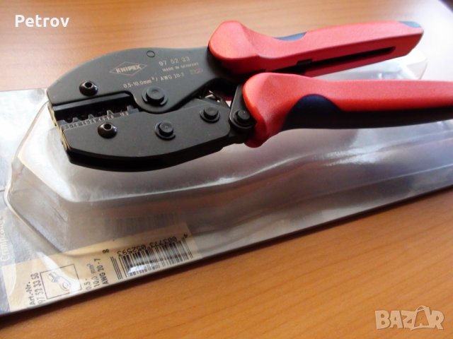KNIPEX 97 52 33 SB "PreciForce" - Profi Crimp Клещи за кабелни обувки 0,5-10mm², от DEUTSCHLAND !!!, снимка 6 - Клещи - 26987712