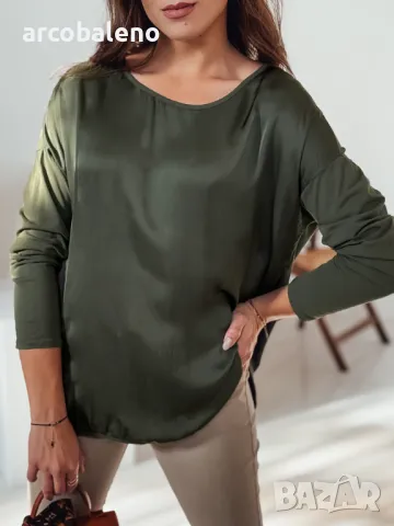 Дамска овърсайз блуза SILKINEA с висулка, 4цвята , снимка 5 - Блузи с дълъг ръкав и пуловери - 47820750