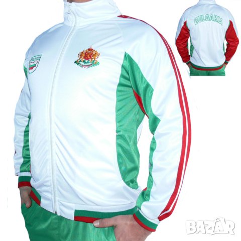 Мъжки спортен екип БЪЛГАРИЯ 485, бяло, зелено, червено