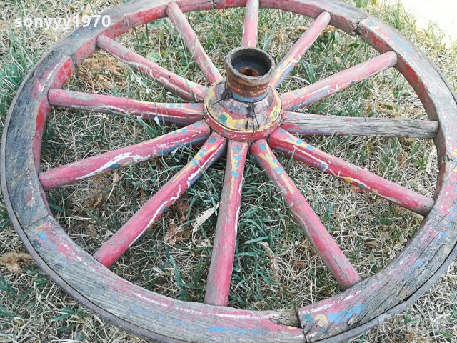 голямо ретро колело от каруца-75см-дърво/метал в Колекции в гр. Видин -  ID26545599 — Bazar.bg