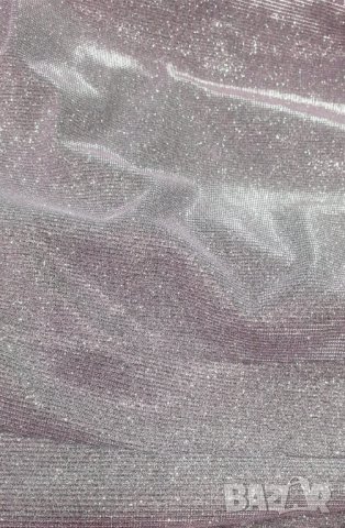 Бляскава бледолилава рокля с ламе марка NATALEE - L/XL, снимка 4 - Рокли - 32487405