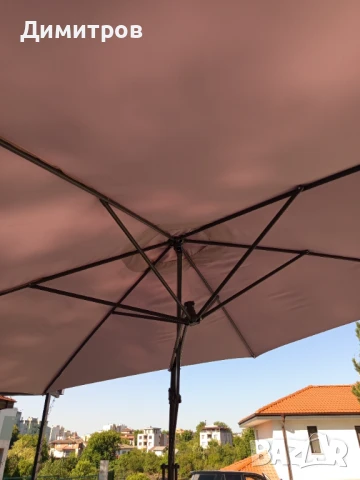 Градински чадър тип кокиче 3 метра, снимка 2 - Градински мебели, декорация  - 51316709