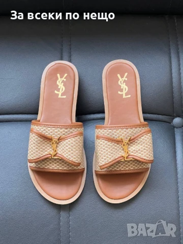 Yves Saint Laurent Дамски Бежови Чехли Код E439, снимка 4 - Чехли - 50503078