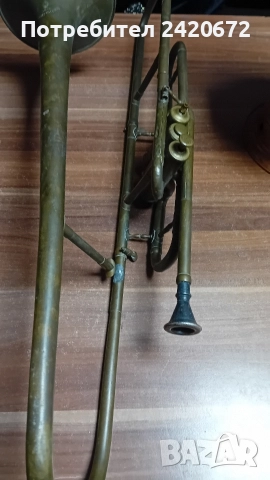 стар френски тромпет Gautrot Brevete , снимка 7 - Антикварни и старинни предмети - 52753463