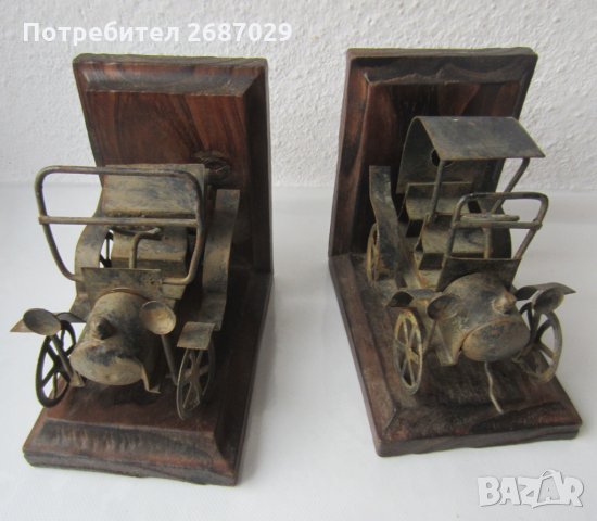  2 бр  стари автомобили ограничители за книги, букенд, bookend , снимка 6 - Статуетки - 28945870