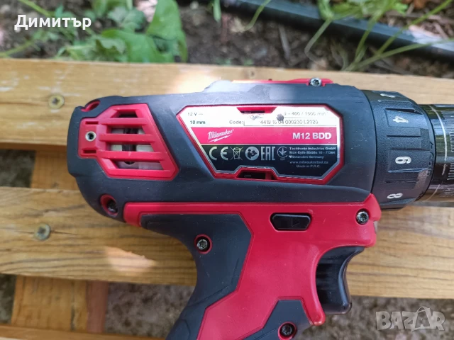 Milwaukee M12 BDD тяло на винтоверт, снимка 5 - Винтоверти - 51085846