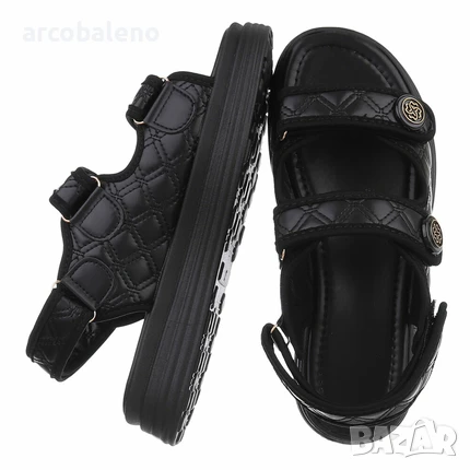 Дамски сандали на танкетка, 3цвята , снимка 3 - Сандали - 50579245