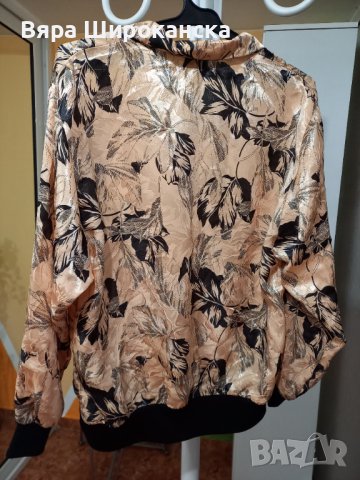 Копринена НЕМАЧКАЕМА блуза от розова коприна L, XL., снимка 2 - Блузи с дълъг ръкав и пуловери - 40604496