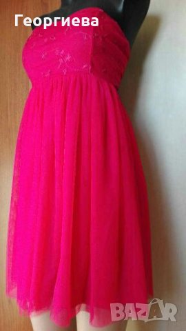 Нова розово червена рокля  👗🍀S, S/M👗🍀арт.445, снимка 2 - Рокли - 28933676