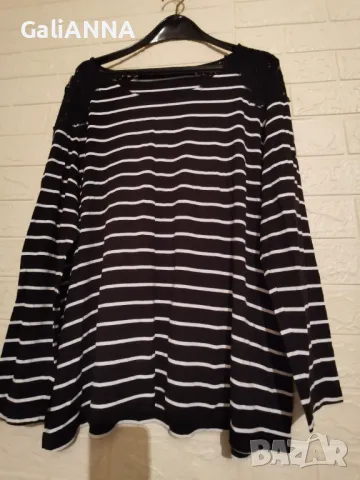 СТРАХОТНА ТУНИКА РАЕ С ДАНТЕЛЕНО РАМО 2XL-3XL, снимка 5 - Туники - 49610268