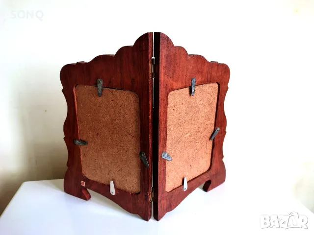 Страхотна Двойна Дървена Рамка За Снимки, снимка 4 - Декорация за дома - 49641026