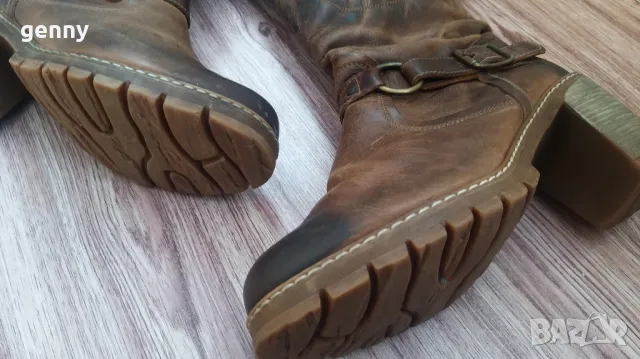 Намалена цена! Кожени топли ботуши, като нови, снимка 3 - Дамски ботуши - 49177364