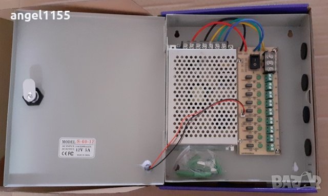 Захранващ блок в метално табло със заключване 12V DC 5А за ...