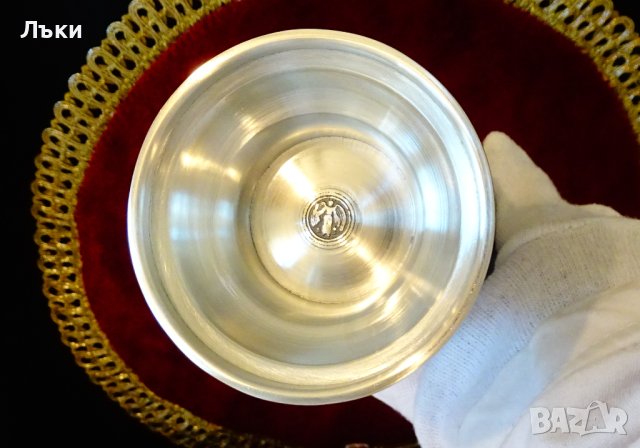 Ловен бокал,халба,чаша от калай с Елен,Сърна,Ловец. , снимка 7 - Антикварни и старинни предмети - 44110533