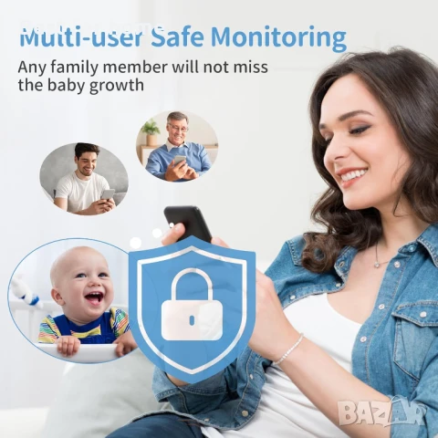 Умен бебефон Becky Ai анализира състоянието на сърдечната честота и качеството на съня, снимка 6 - Бебефони - 50591863