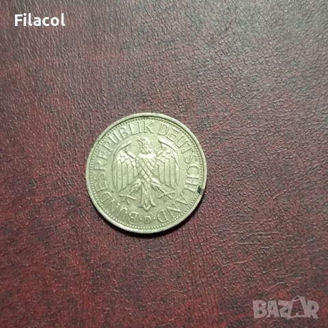 Германия 1 марка 1985 г.  МД 'D' - Мюнхен, снимка 2 - Нумизматика и бонистика - 52774617