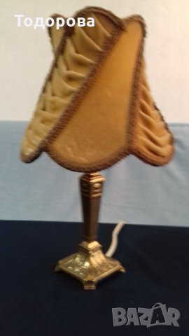 Изящна нощна лампа от бронз-височина 37 см, снимка 6 - Антикварни и старинни предмети - 32498725