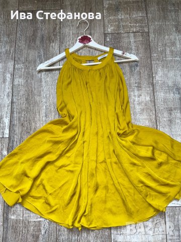 Разкошна сатенена сатен one size парти коктейлна официална блуза топ цвят горчица , снимка 4 - Корсети, бюстиета, топове - 40665903