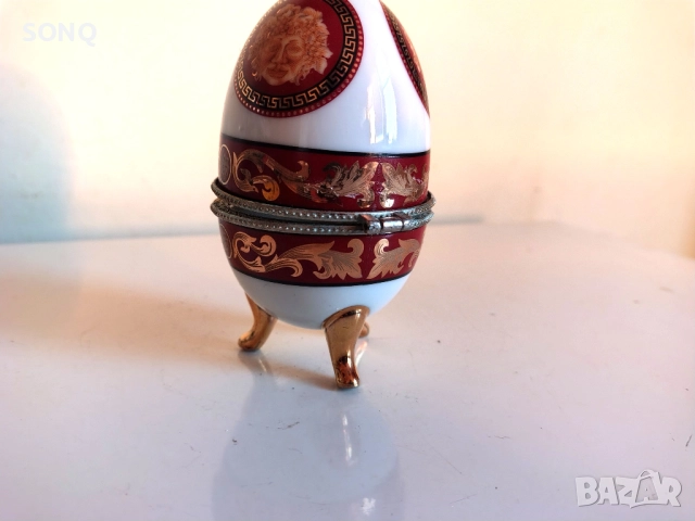 Страхотно Порцеланово Яйце Кутия За Бижута, снимка 6 - Антикварни и старинни предмети - 52923700