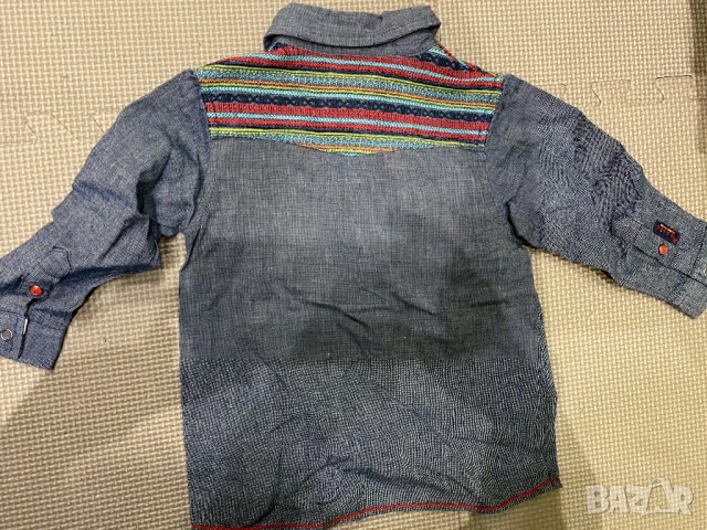 Нов пролетен комплект дънки с риза,12м, снимка 4 - Комплекти за бебе - 28520634