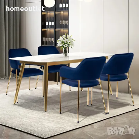 ПРОМОЦИЯ Трапезни столове с елегантна конструкция, к-т от 2бр C-UDC058BU, снимка 3 - Столове - 48866985