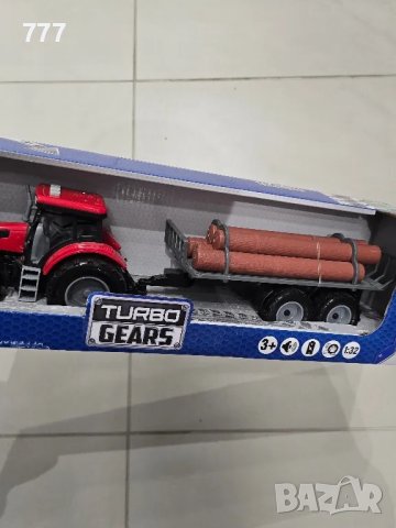 играчка трактор с ремарке , снимка 2 - Коли, камиони, мотори, писти - 48451246