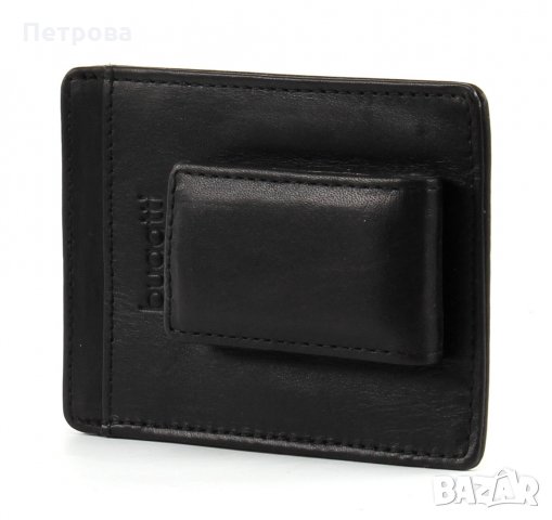 Bugatti Primo Card Holder картодържач до 3 карти + щипка за банкноти , снимка 3 - Портфейли, портмонета - 32742342