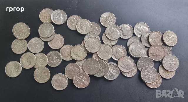 САЩ . 1, 5 и 10 цента . 117 бройки., снимка 2 - Нумизматика и бонистика - 49203733