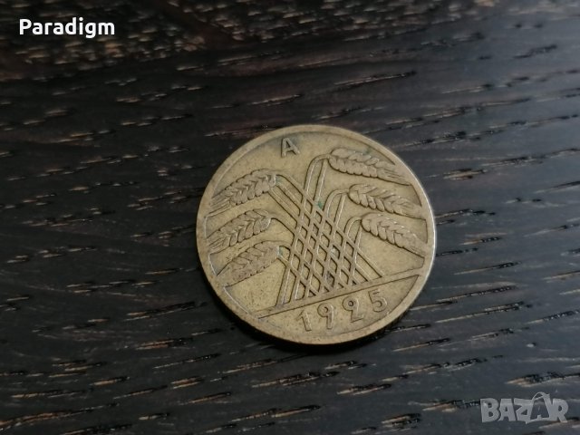 Райх монета - Германия - 10 пфенига | 1925г.; серия А, снимка 2 - Нумизматика и бонистика - 26805707