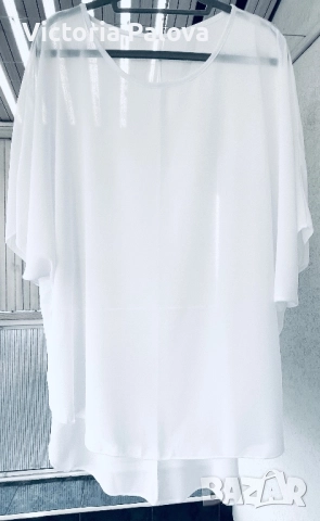 Италианска бяла блуза- туника, снимка 6 - Туники - 52714790