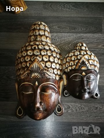 Маска за стена от дърво Буда , снимка 4 - Пана - 32543085