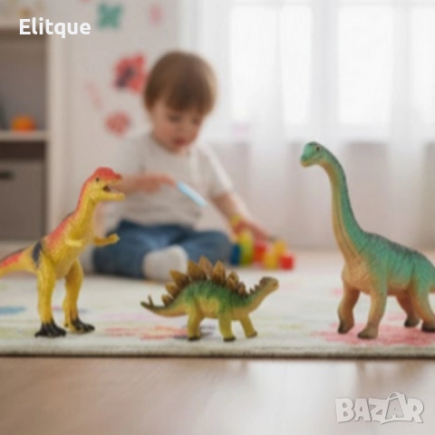 Детски комплект фигурки динозаври със звук – DINOSAUR ERA 6 броя