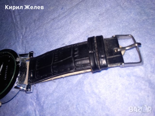 BVLGARI КВАРЦОВ ФЕШЪН МОДЕЛ РЪЧЕН ЧАСОВНИК ХУБАВА РЕПЛИКА с КАИШКА 32489, снимка 10 - Мъжки - 40443758