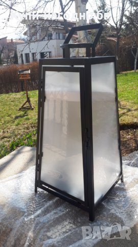 Декоративен светещ фенер с 10 различни цветове , 20х20х42см , метал и стъкло, снимка 2 - Декорация за дома - 32229111